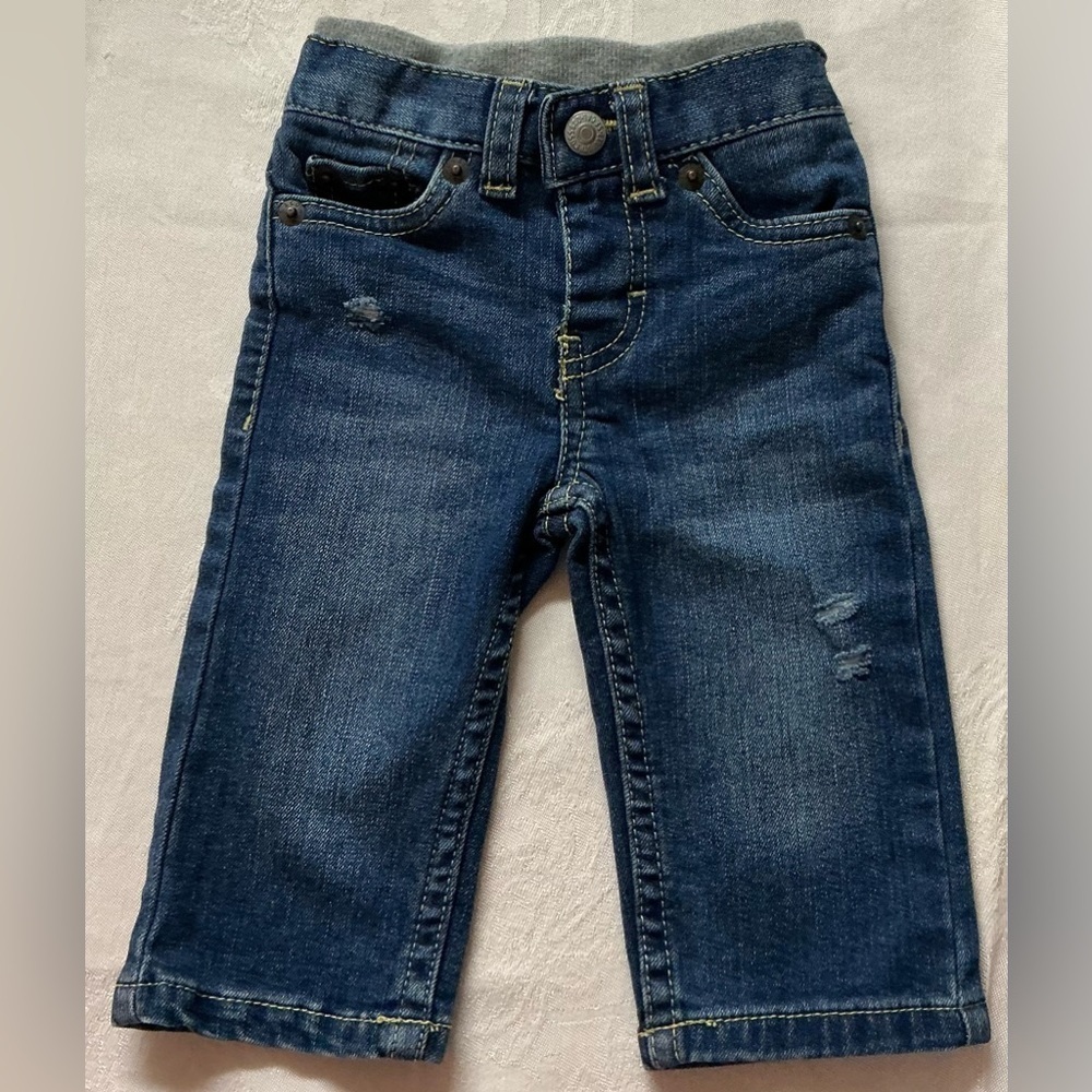 LEVI’S Baby 514 STRAIGHT Blue Stonewashed Denim Jeans Sz 3 M